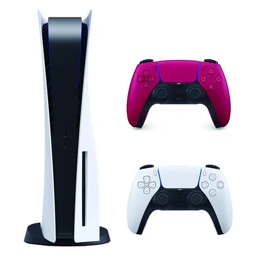 کنسول بازی سونی مدل PlayStation 5 ظرفیت 825 گیگابایت ریجن 1216A اروپا به همراه دسته اضافی قرمز (7) rnrhgk